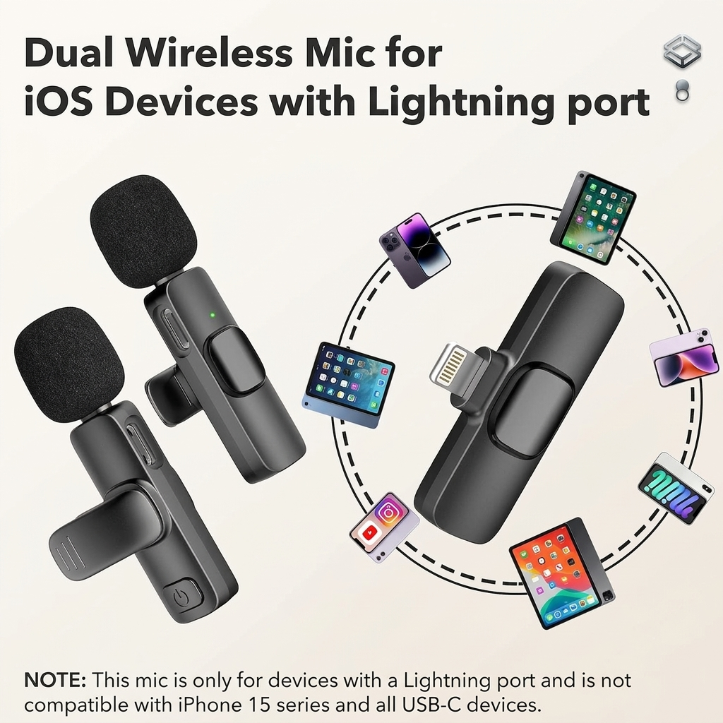 K9 Dual Wireless Lavalier Mic