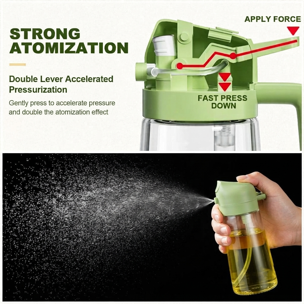 Glass Oil Sprayer & Dispenser Bottle