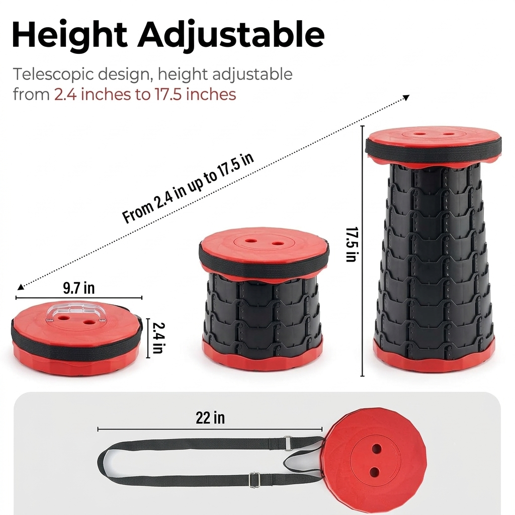 Telescopic Folding Stool