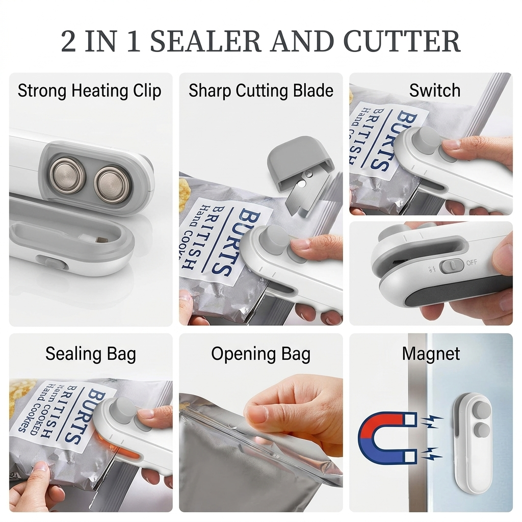 Mini Portable Bag Sealer & Cutter