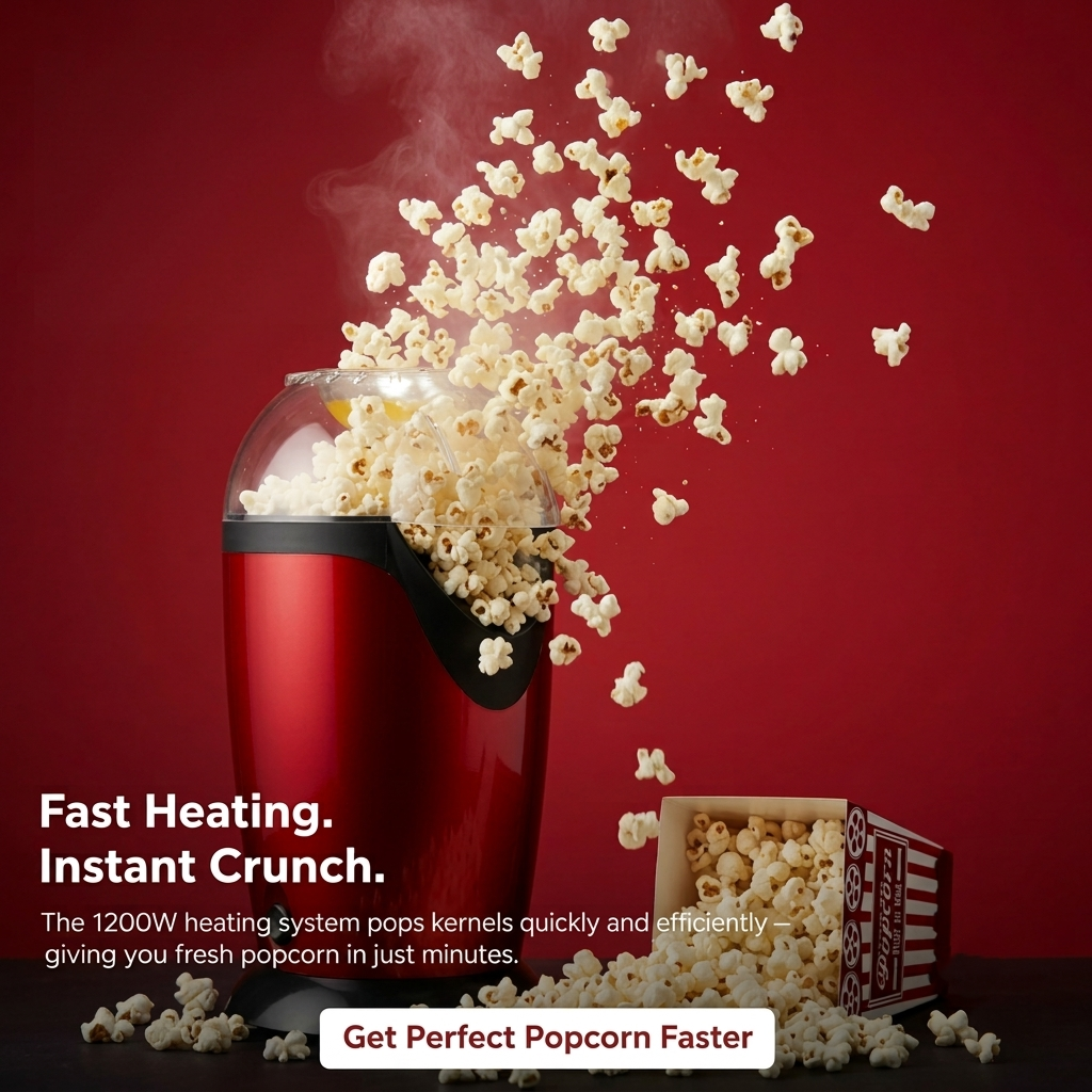 Electric Hot Air Popcorn Maker