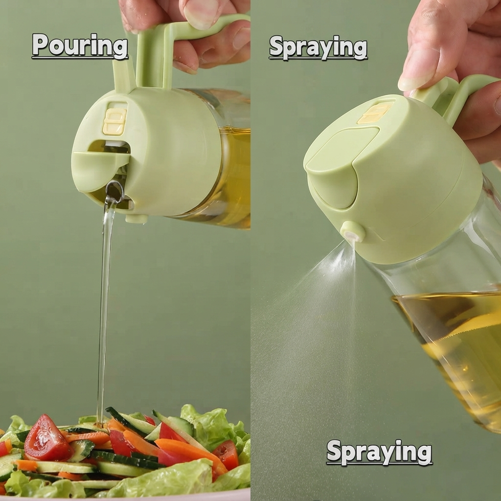 Glass Oil Sprayer & Dispenser Bottle