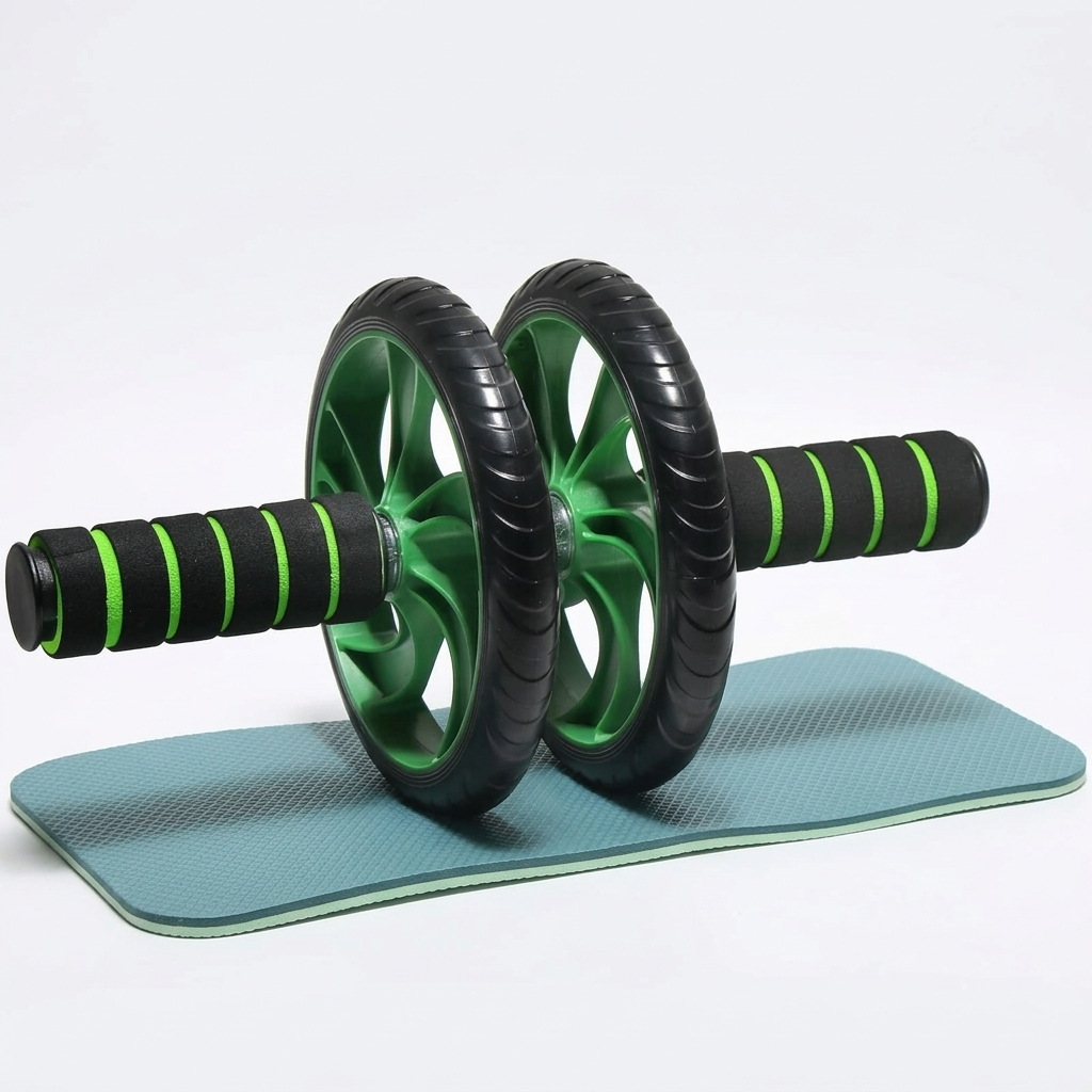 MCP Ab Roller with Thick Knee Pad - 2-Wheel Core Fitness