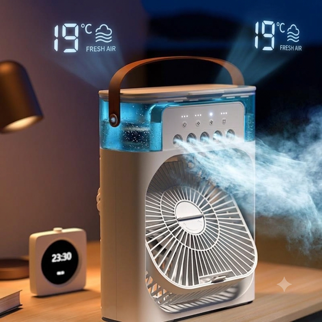Portable Air Cooler Table Fan with Humidifier