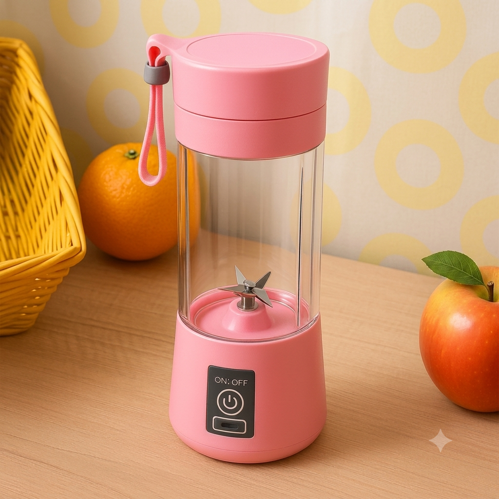 Portable USB Electric Juicer – 6-Blade Blender & Shaker