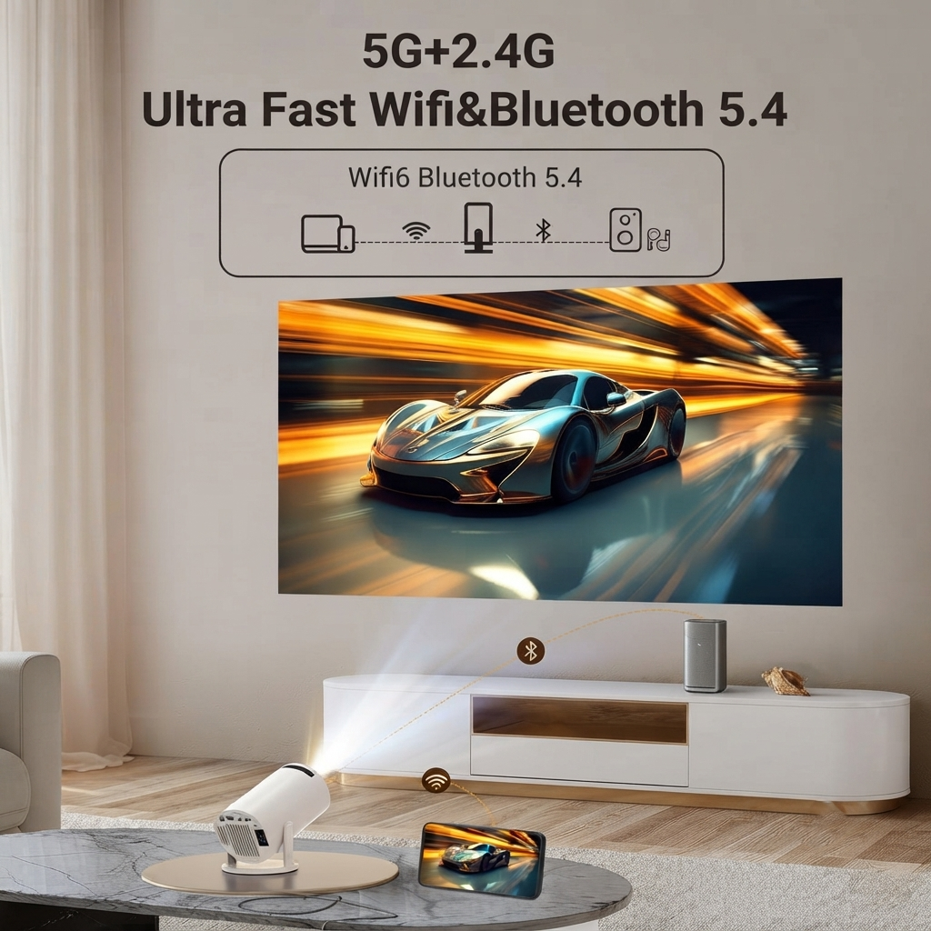 Smart Projector – 1080P HD, 4K Support, Android 11