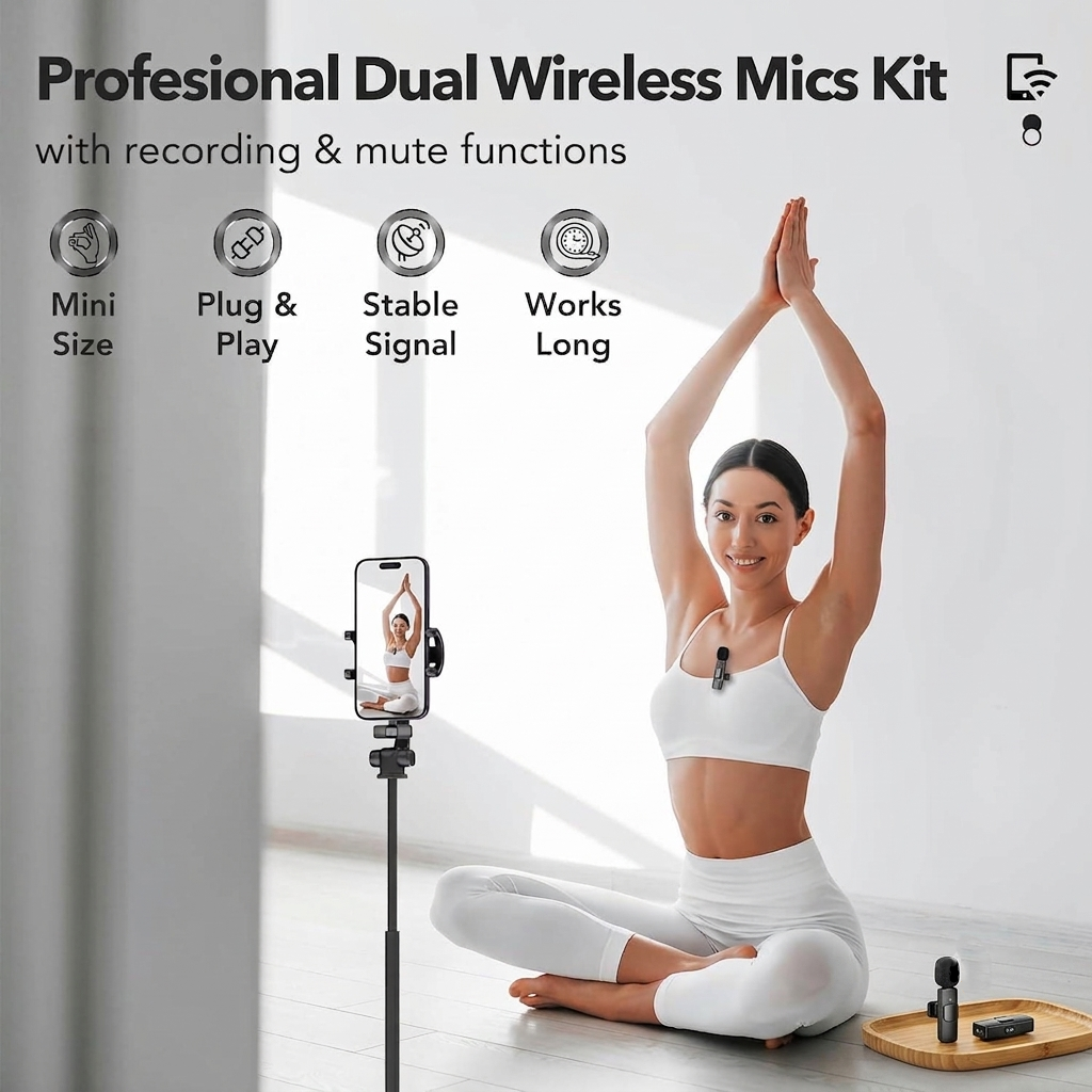 K9 Dual Wireless Lavalier Mic