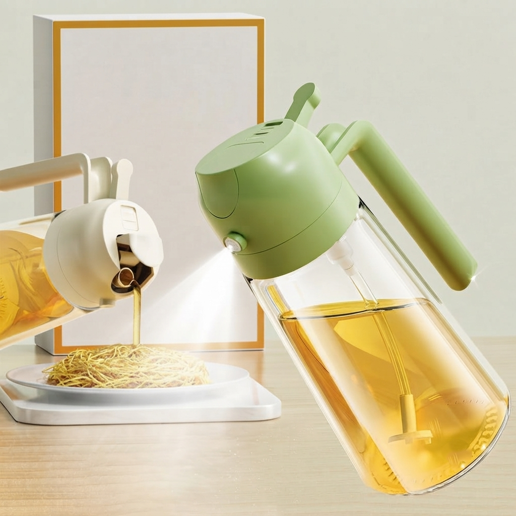 Glass Oil Sprayer & Dispenser Bottle