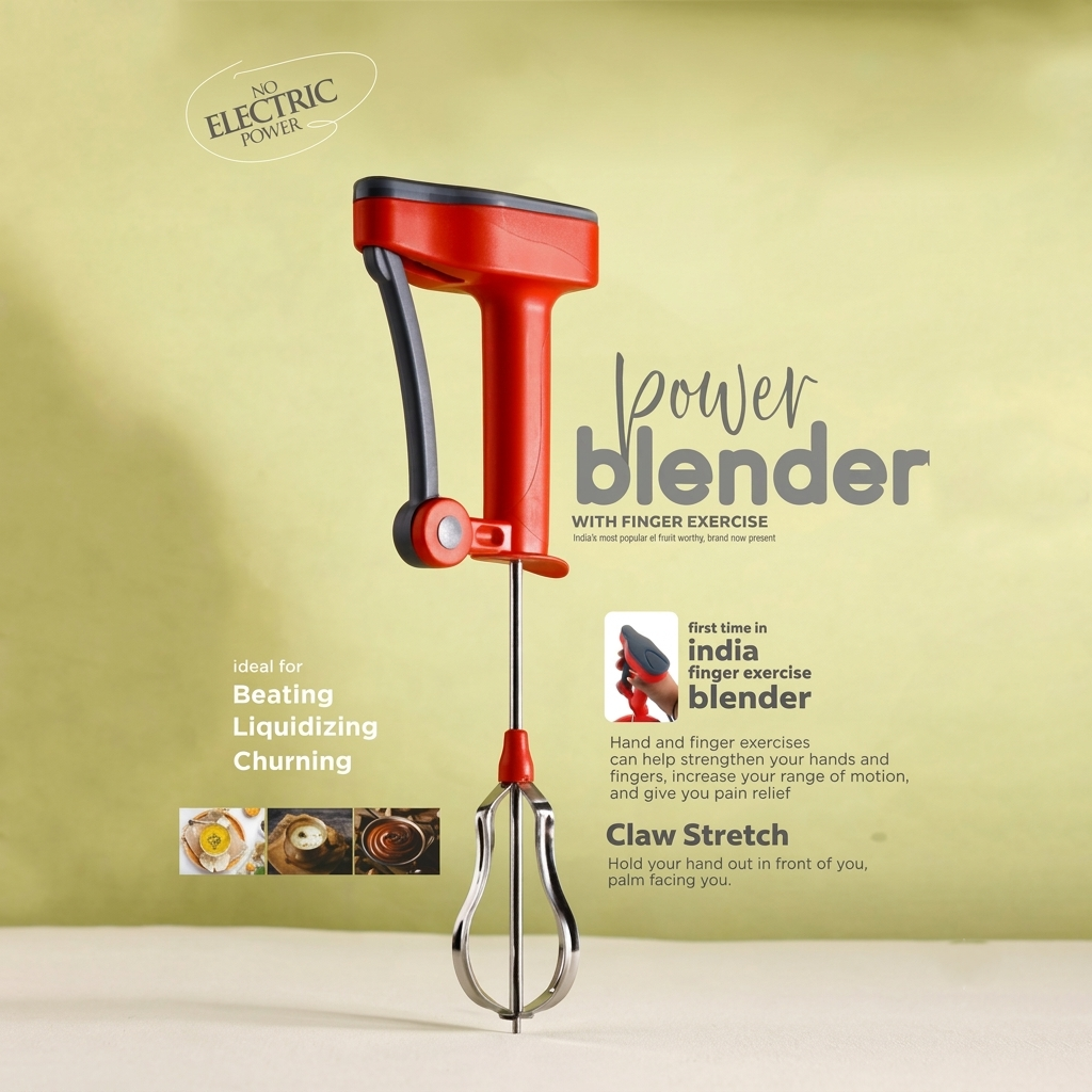 Multipurpose Hand Blender with Stainless Steel Whisk
