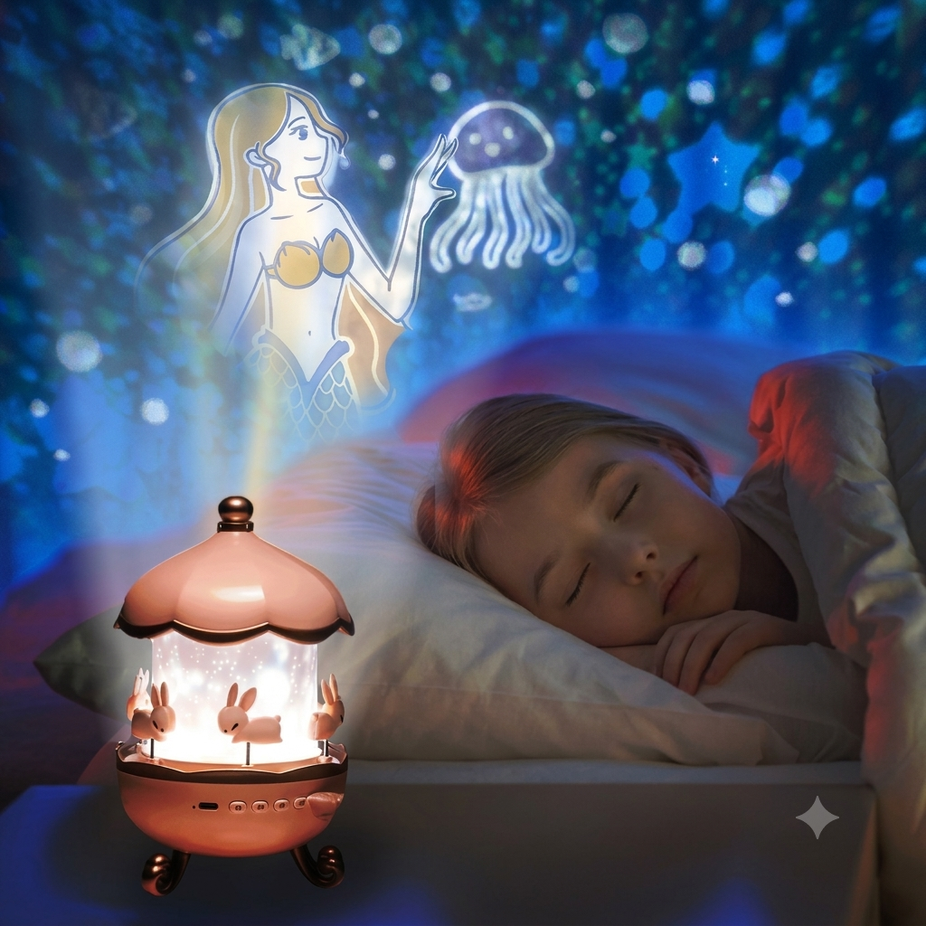 Rotatable Bunny Night Lamp
