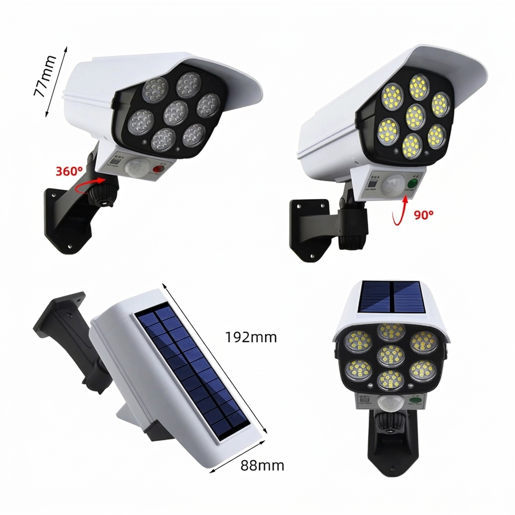 Solar Dummy Security Camera Light with Motion Sensor