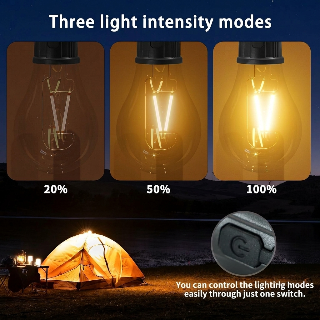 Rechargeable Waterproof LED Camping Bulb