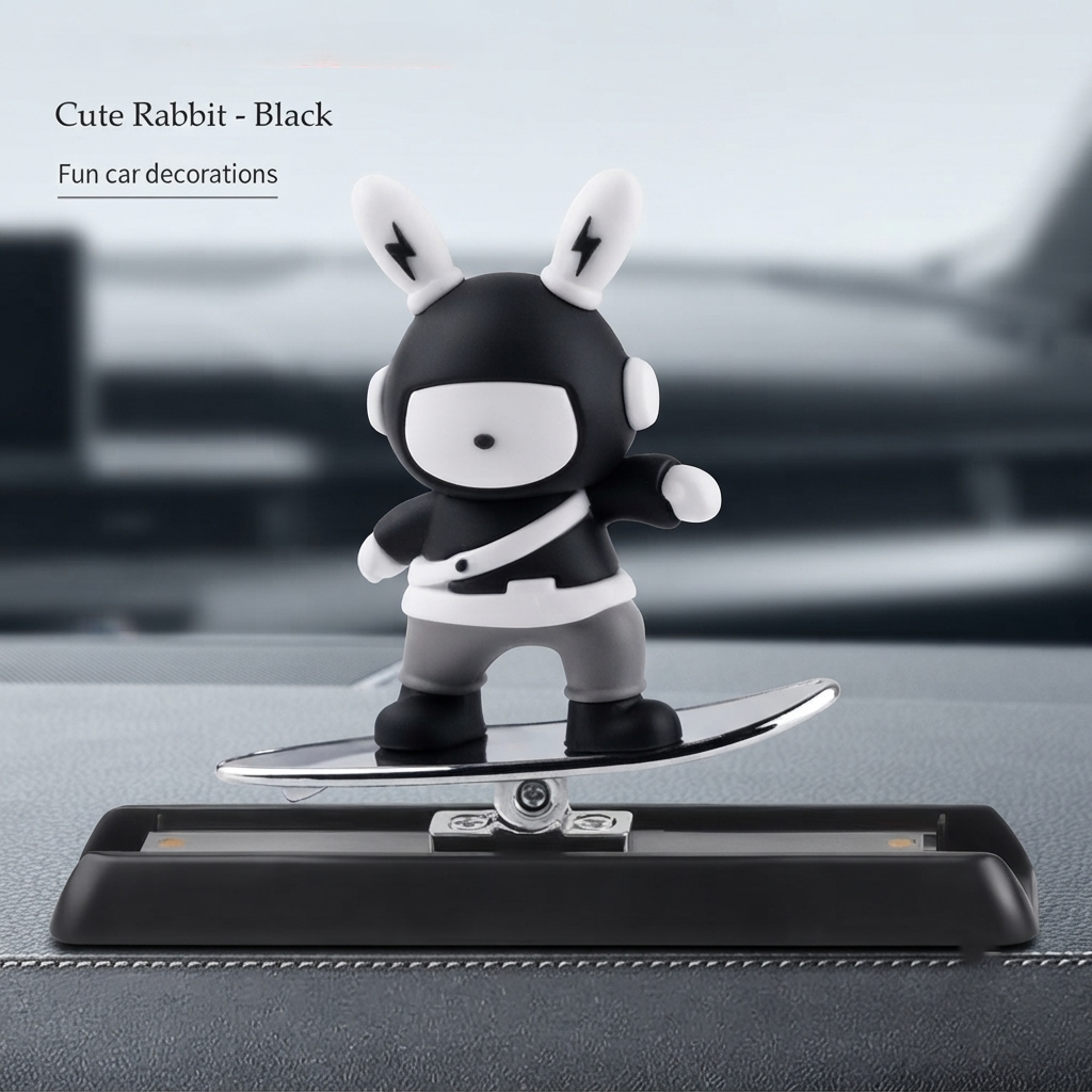 Bunny Skateboarding Car Dashboard Perfume & Decor