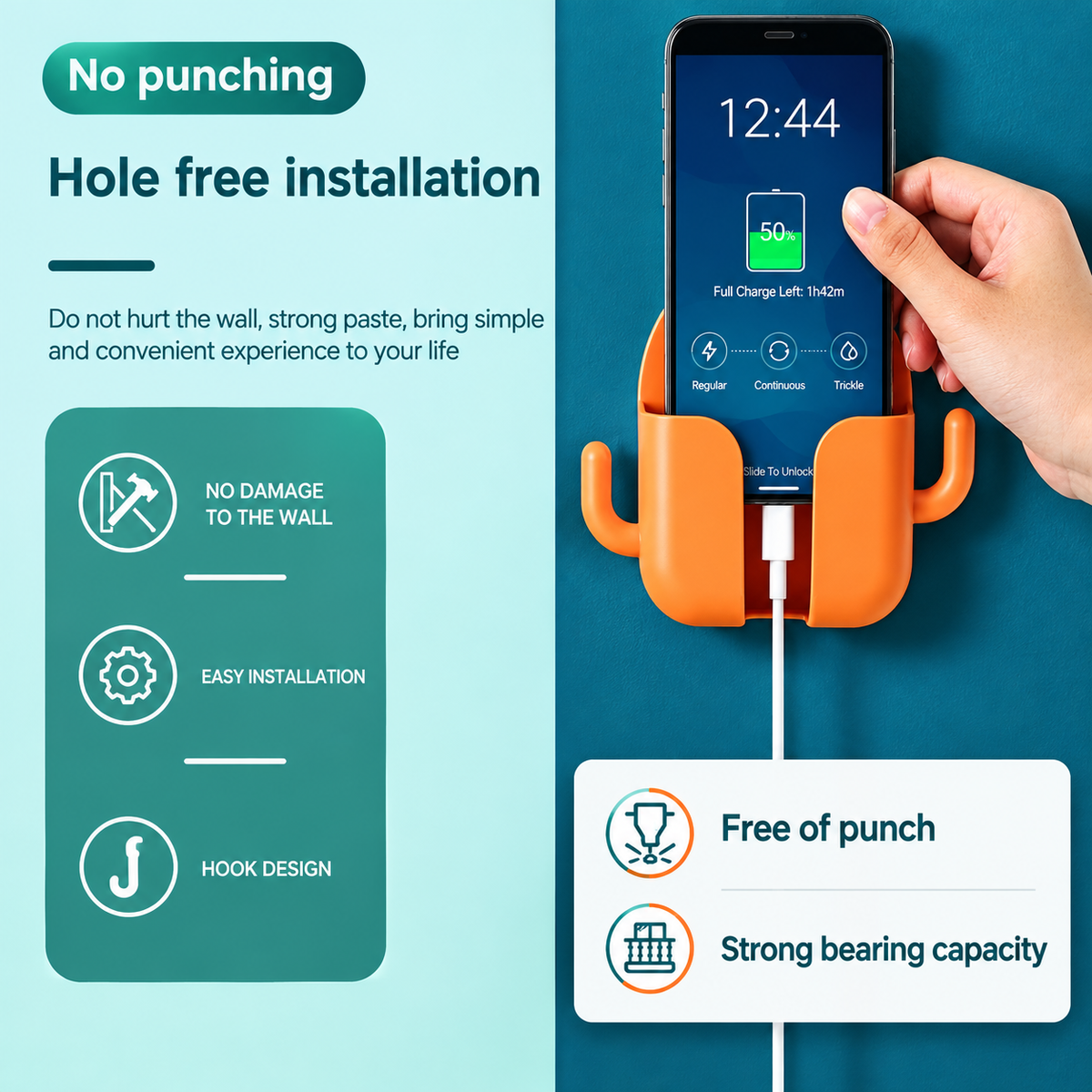 Wall-Mounted Holder with Hook