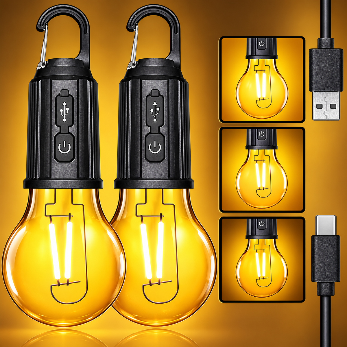 Rechargeable Waterproof LED Camping Bulb